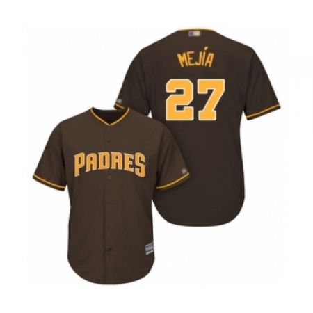Youth San Diego Padres #27 Francisco Mejia Authentic Brown Alternate Cool Base Baseball Player Jersey