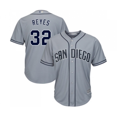 Men's San Diego Padres #32 Franmil Reyes Replica Grey Road Cool Base Baseball Jersey