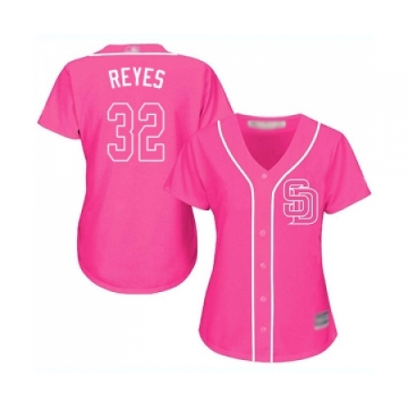 Women's San Diego Padres #32 Franmil Reyes Replica Pink Fashion Cool Base Baseball Jersey