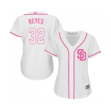 Women's San Diego Padres #32 Franmil Reyes Replica White Fashion Cool Base Baseball Jersey