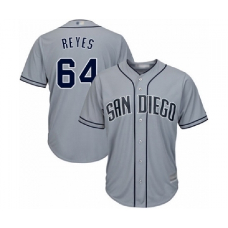 Youth San Diego Padres #64 Gerardo Reyes Authentic Grey Road Cool Base Baseball Player Jersey