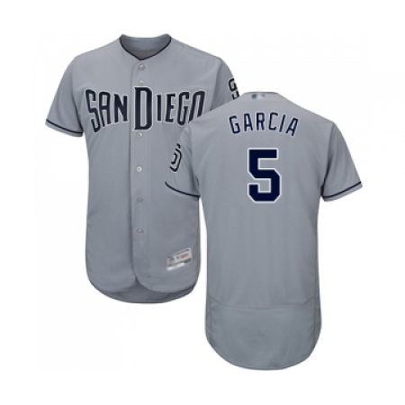 Men's San Diego Padres #5 Greg Garcia Authentic Grey Road Cool Base Baseball Jersey