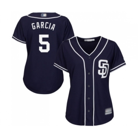 Women's San Diego Padres #5 Greg Garcia Replica Navy Blue Alternate 1 Cool Base Baseball Jersey