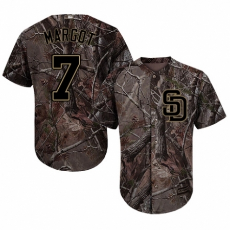 Men's Majestic San Diego Padres #7 Manuel Margot Authentic Camo Realtree Collection Flex Base MLB Jersey