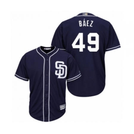 Youth San Diego Padres #49 Michel Baez Authentic Navy Blue Alternate 1 Cool Base Baseball Player Jersey