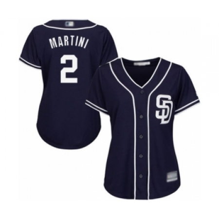 Women's San Diego Padres #2 Nick Martini Authentic Navy Blue Alternate 1 Cool Base Baseball Player Jersey