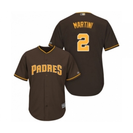 Youth San Diego Padres #2 Nick Martini Authentic Brown Alternate Cool Base Baseball Player Jersey