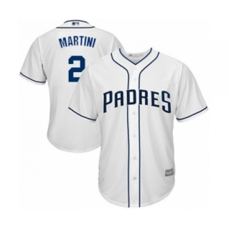 Youth San Diego Padres #2 Nick Martini Authentic White Home Cool Base Baseball Player Jersey