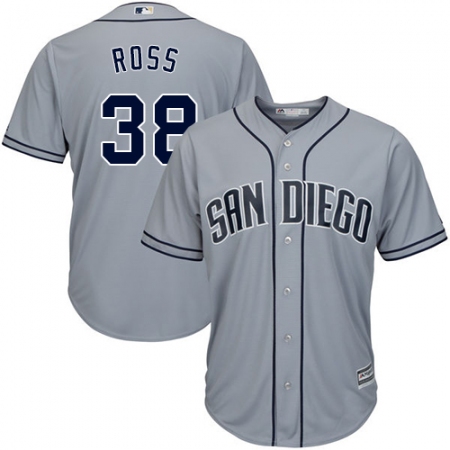 Men's Majestic San Diego Padres #38 Tyson Ross Authentic Grey Road Cool Base MLB Jersey