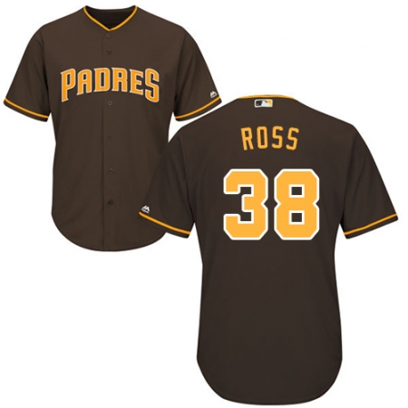 Men's Majestic San Diego Padres #38 Tyson Ross Replica Brown Alternate Cool Base MLB Jersey